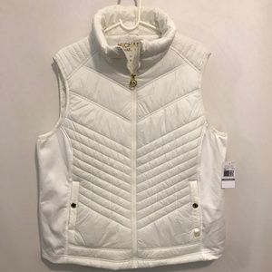 New Michael Kors Puffer Vest Women White XL